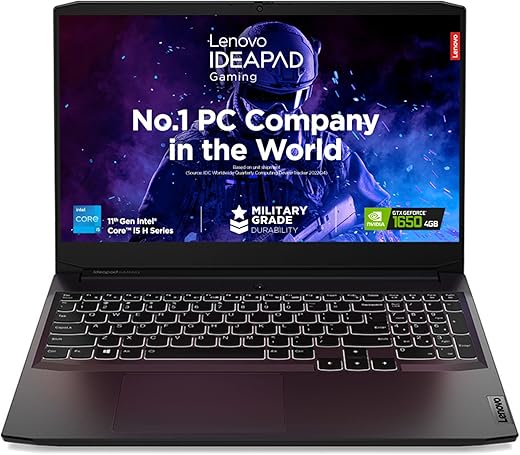 Lenovo [Smart Choice] IdeaPad Gaming 3 Laptop Intel Core i5 11th Gen 15.6″ (39.62cm) FHD IPS (8GB/512GB SSD/4GB NVIDIA GTX 1650/120Hz/Win…