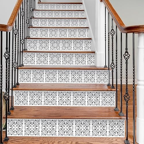 WALPLUS Peel and Stick Stair Riser Decals 15 Strips 39"