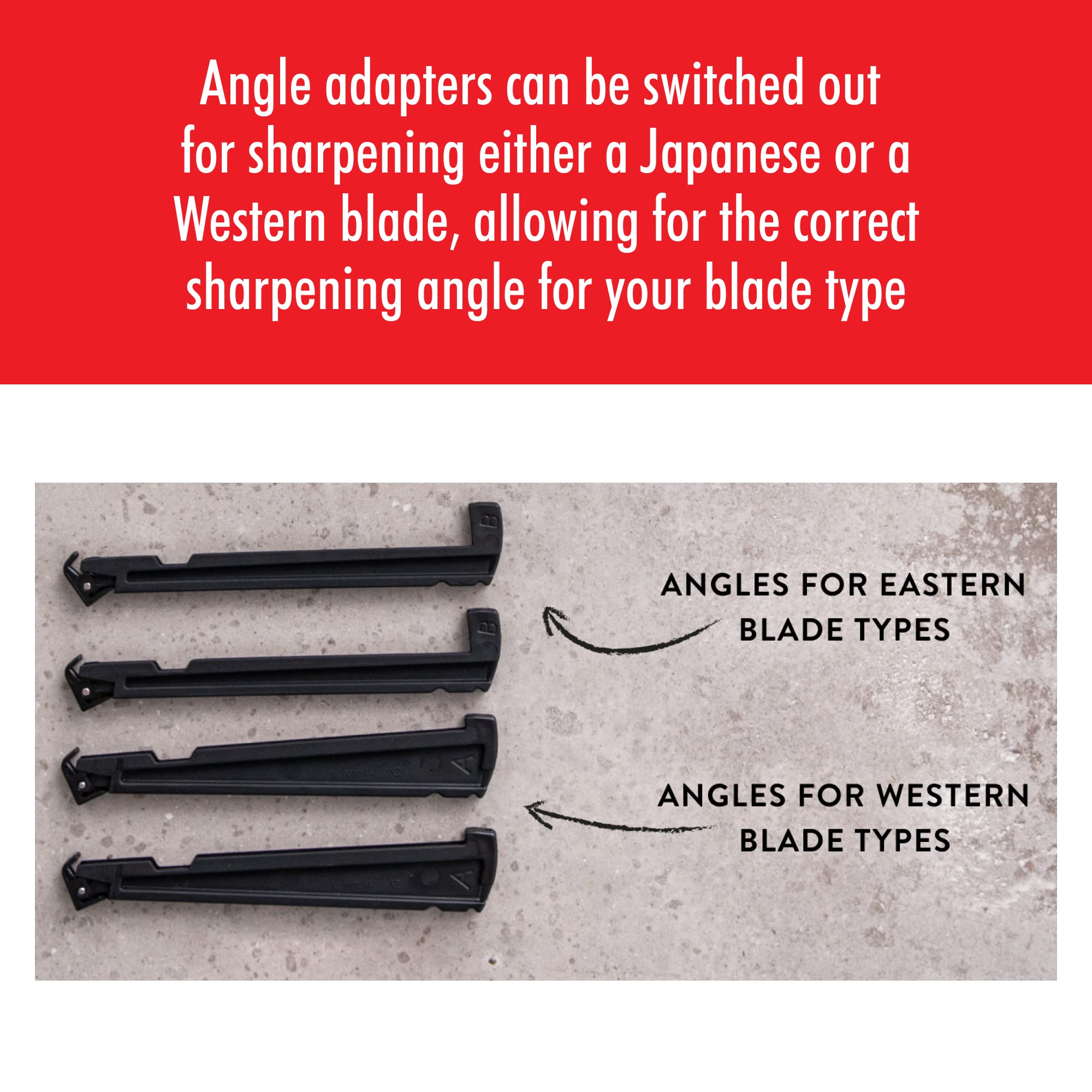 ZWILLING V-Edge Affilacoltelli professionale, per lame occidentali e giapponesi, nero