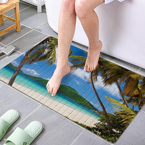 Miniatura 2 de Tapete verde para tina de baño, tapete de baño para mujer africana, antideslizante, de 15 x 27 pulgadas, tapete de baño negro afro con agujeros de