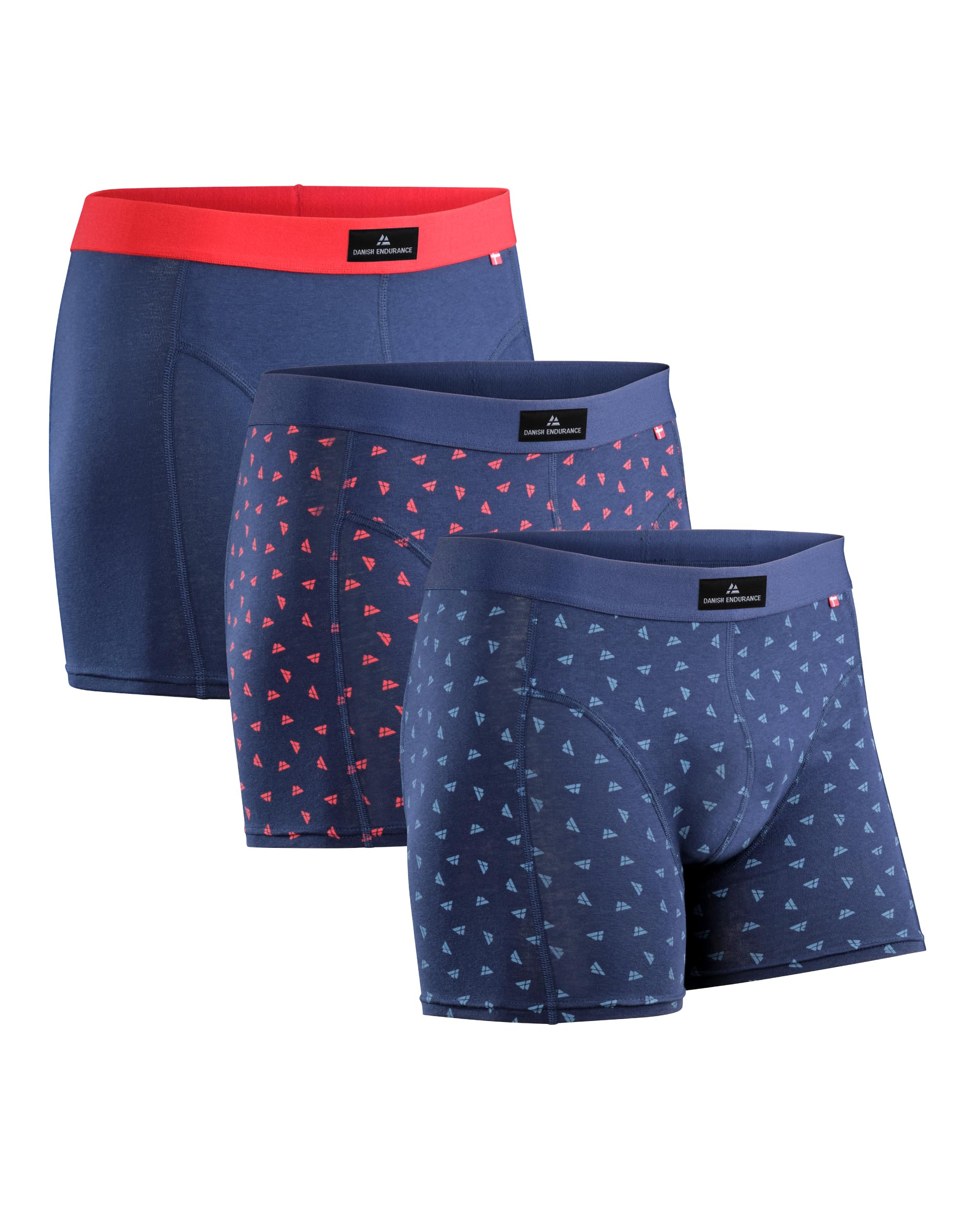 DANISH ENDURANCE Boxer Uomo Cotone Elasticizzato, Boxer a Pantaloncino Comodi e Traspiranti, Cuciture Piatte, con o Senza Patta Frontale, 3 o 10 Paia