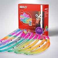 BRILONER - Striscia LED COB 3 m con telecomando, cambio colore dinamico RGB IC