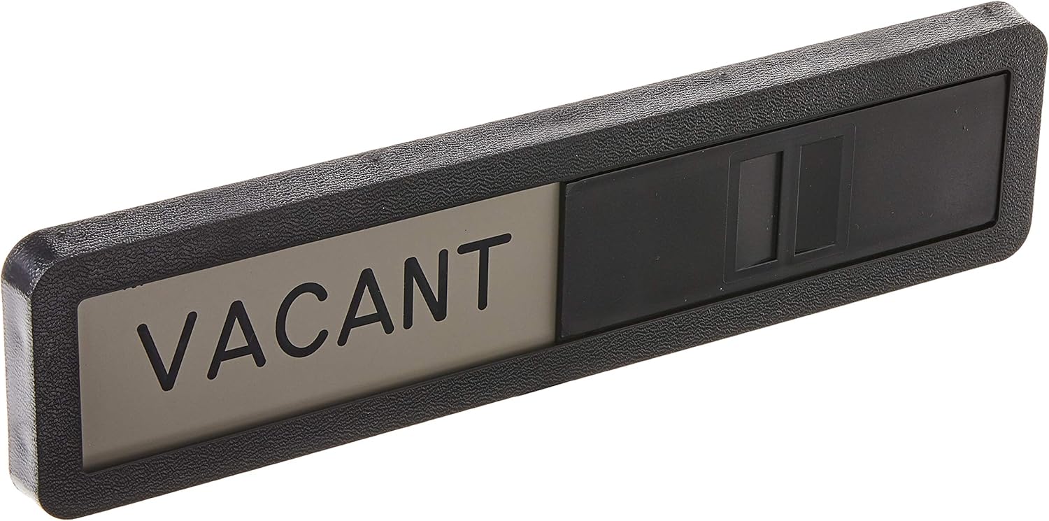 Headline Sign - Slider Sign, "IN USE/VACANT", Slide to Change, For Use on Conference Room Doors, 2.5 x 10.5 Inches, Made in USA (1519)