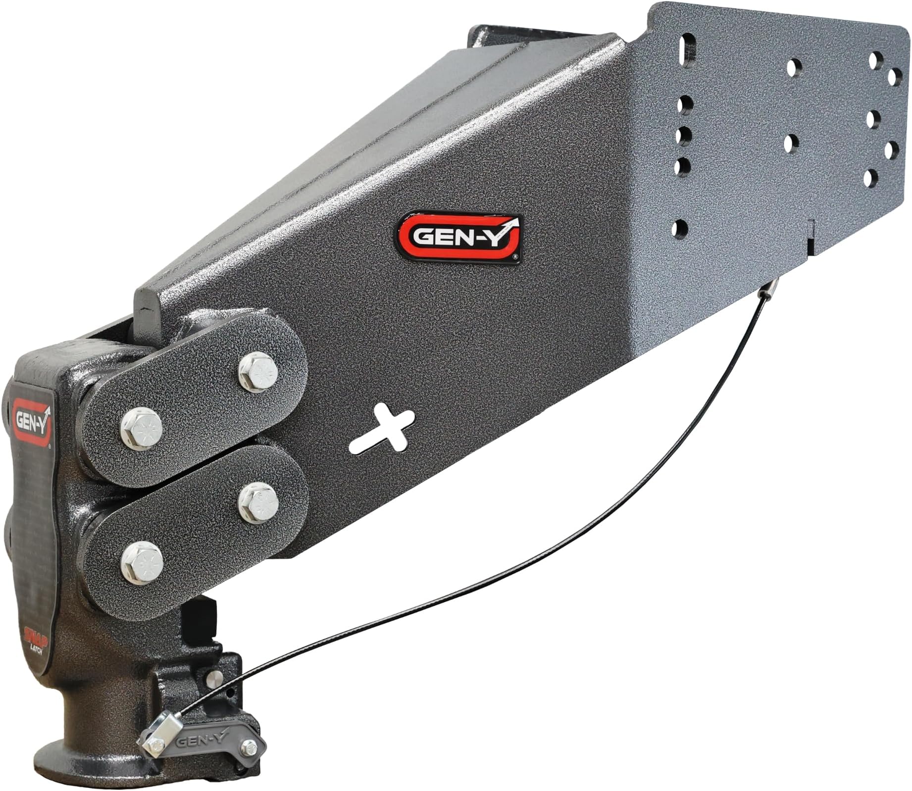 Fifth Wheel to Gooseneck SnapLatch Coupler - 1,500 LBS - 4,500 LBS Pin Weight Range - 30K LBS Towing Capacity - Compatable with 2 5/16" Gooseneck Ball - Silver
