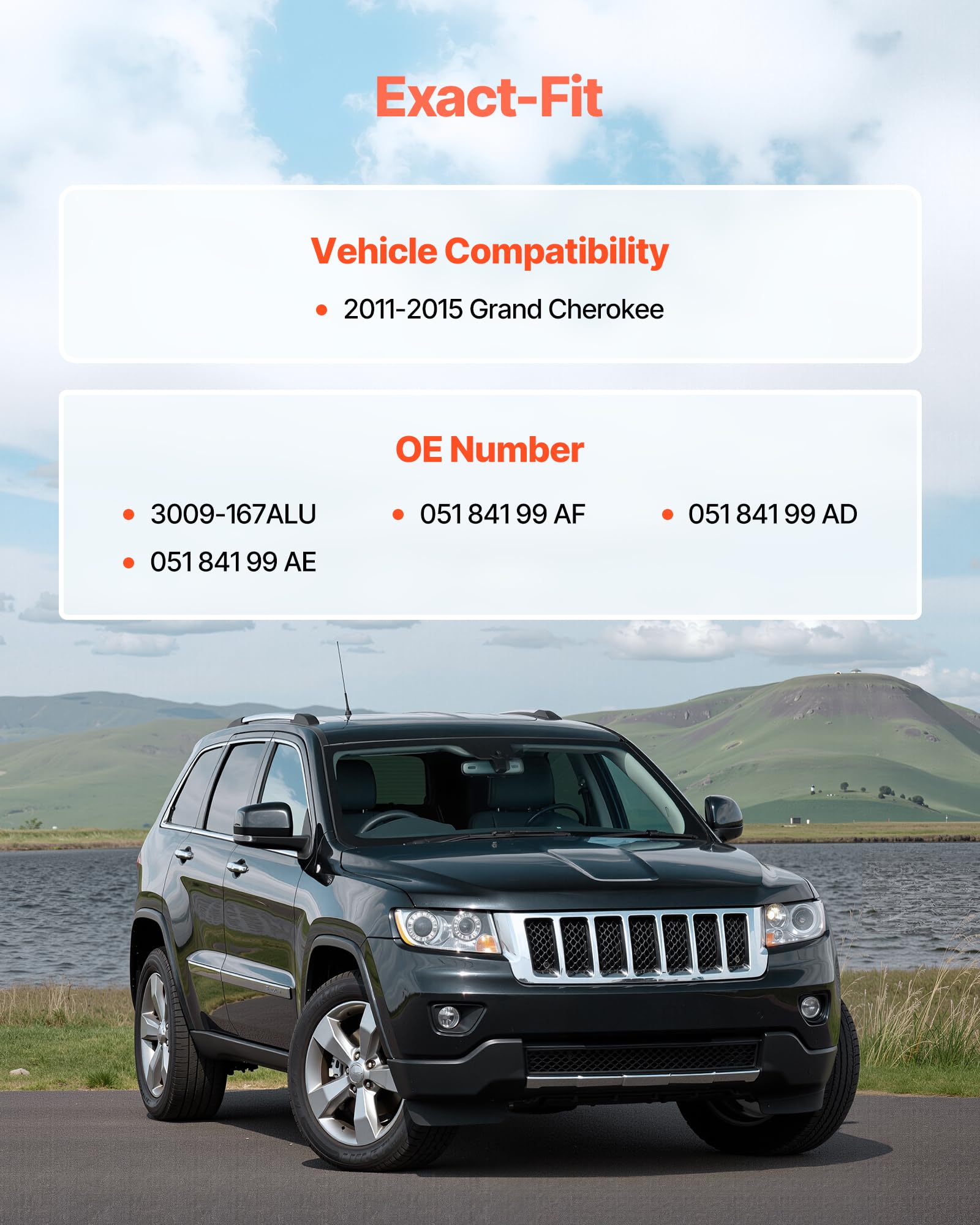 VEVOR Collettore di Aspirazione con Guarnizione, Compatibile con Grand Cherokee 2011-2015, la Sostituzione del Collettore 3009-167ALU, 051 841 99 AF, 051 841 99 AD, 051 841 99 AE, Alta Qualità