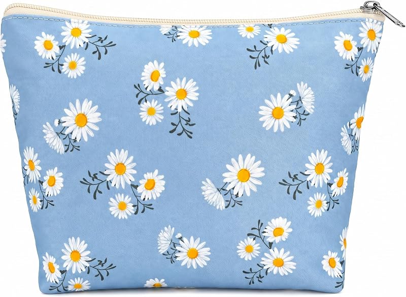 Necessaire OFY com zíper, estampa Light Blue Daisy, 1 unidade