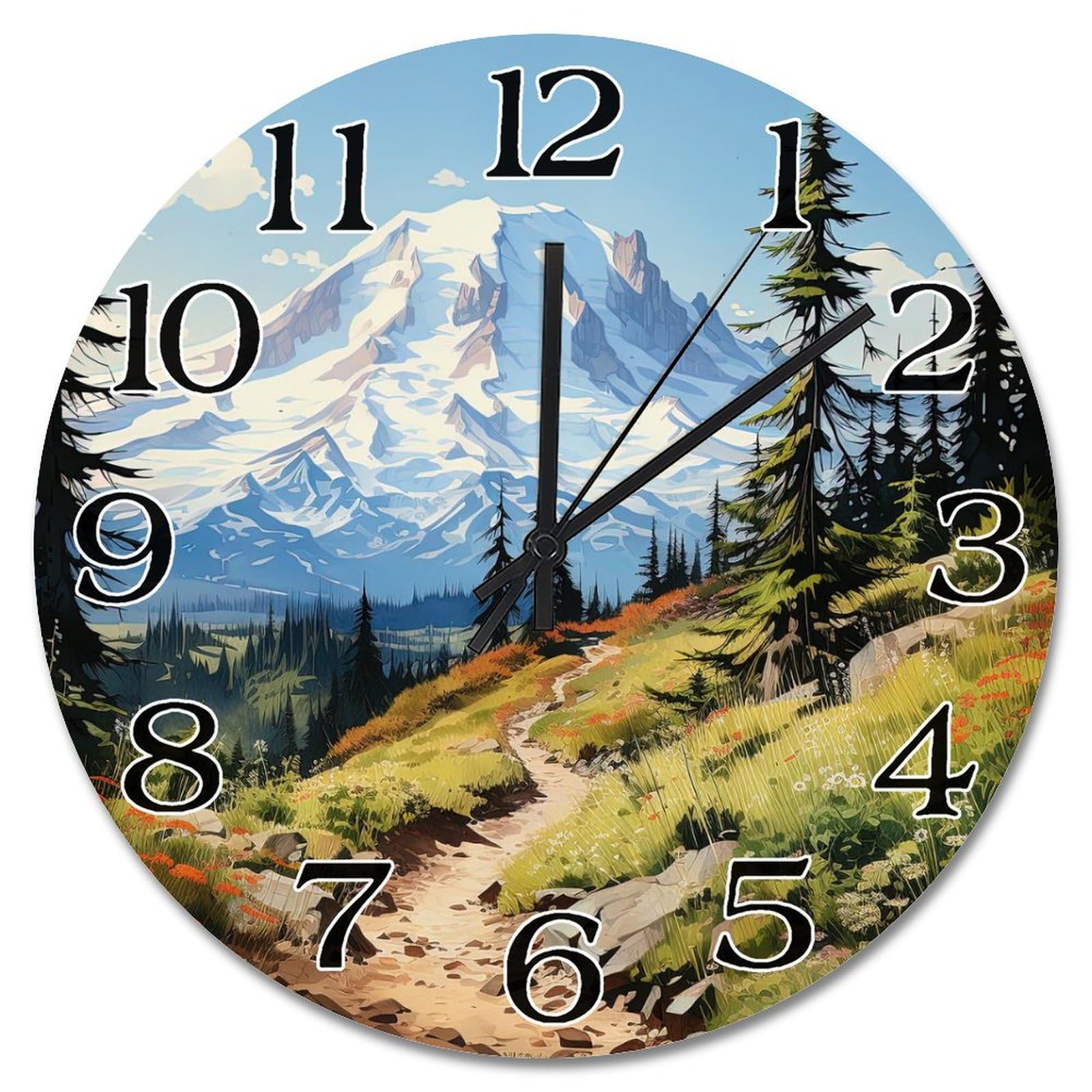 Horloge murale en bois 38 cm pour décorer votre salon contemporain
