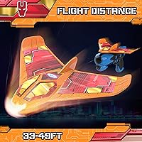 Vista 2 de Fuwidvia Paquete de 6 juguetes de lanzamiento de aviones, juguetes de avión de espuma LED para niños, juguetes voladores de avión al aire libre