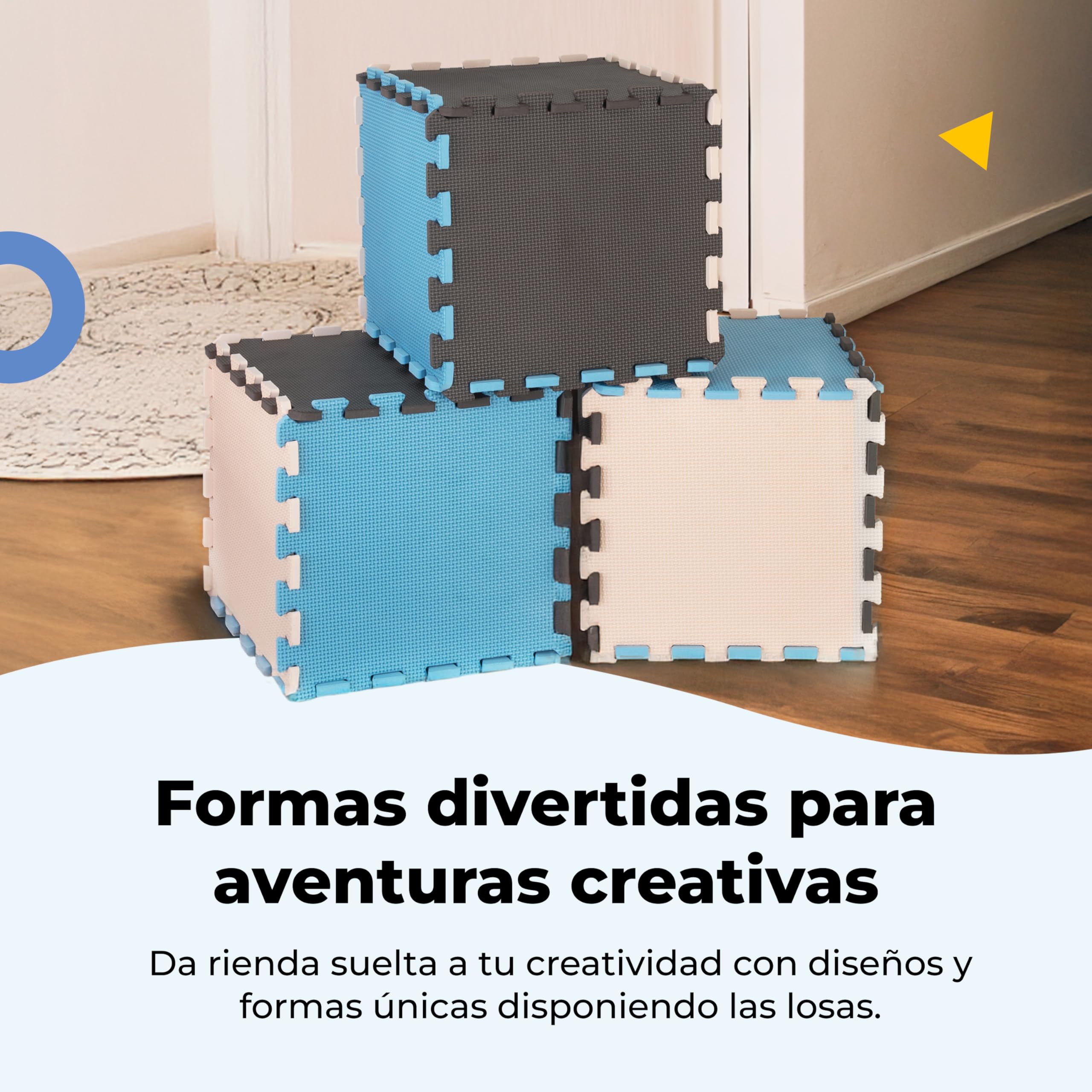 MioTetto Alfombra Bebe No Toxica - Tapete Bebe Suave y Cómodo para Aprendizaje, Desarrollo y Juego - Alfombra Infantil o Alfombra Puzzle para Niños - Colchonetas Infantiles Elegante y Segura