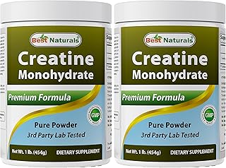 Best Naturals Creatine Monohydrate 1 Lb Pure Powder (1 LB (Pack of 2))