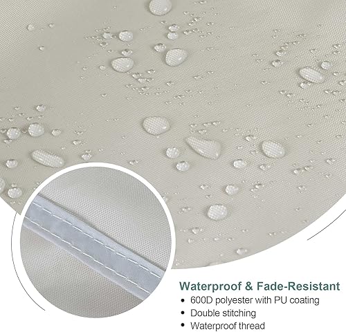 Miniatura 3 de STEECA Funda para silla de huevo colgante para patio, silla de mimbre impermeable para exteriores con funda de soporte, asiento doble