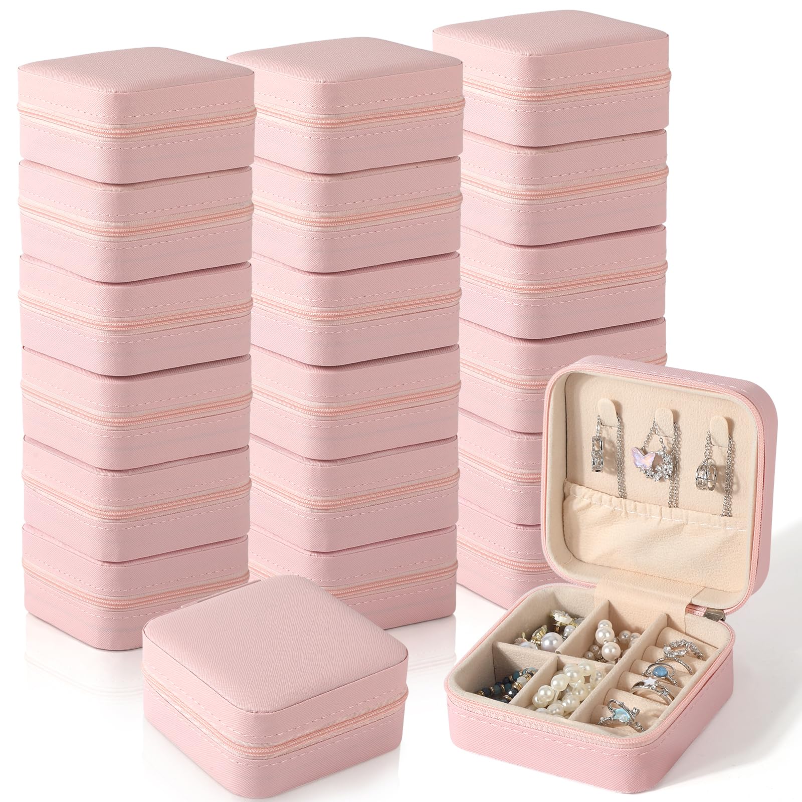 Mini boîte de rangement bijoux VZZNN pour éviter les colliers emmêlés en voyage