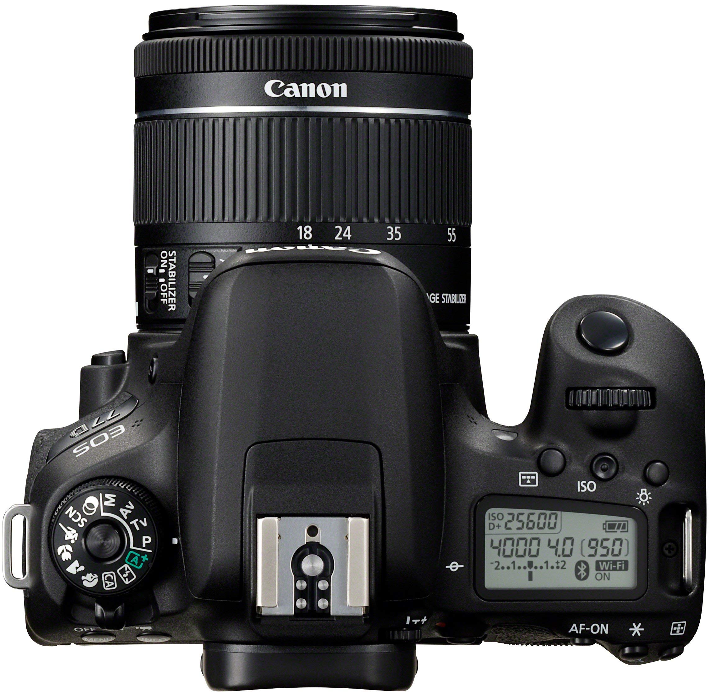 Canon EOS 77D Reflex Numérique + EF-S 18-55mm F/4-5,6 IS STM - Noir (Reconditionné)