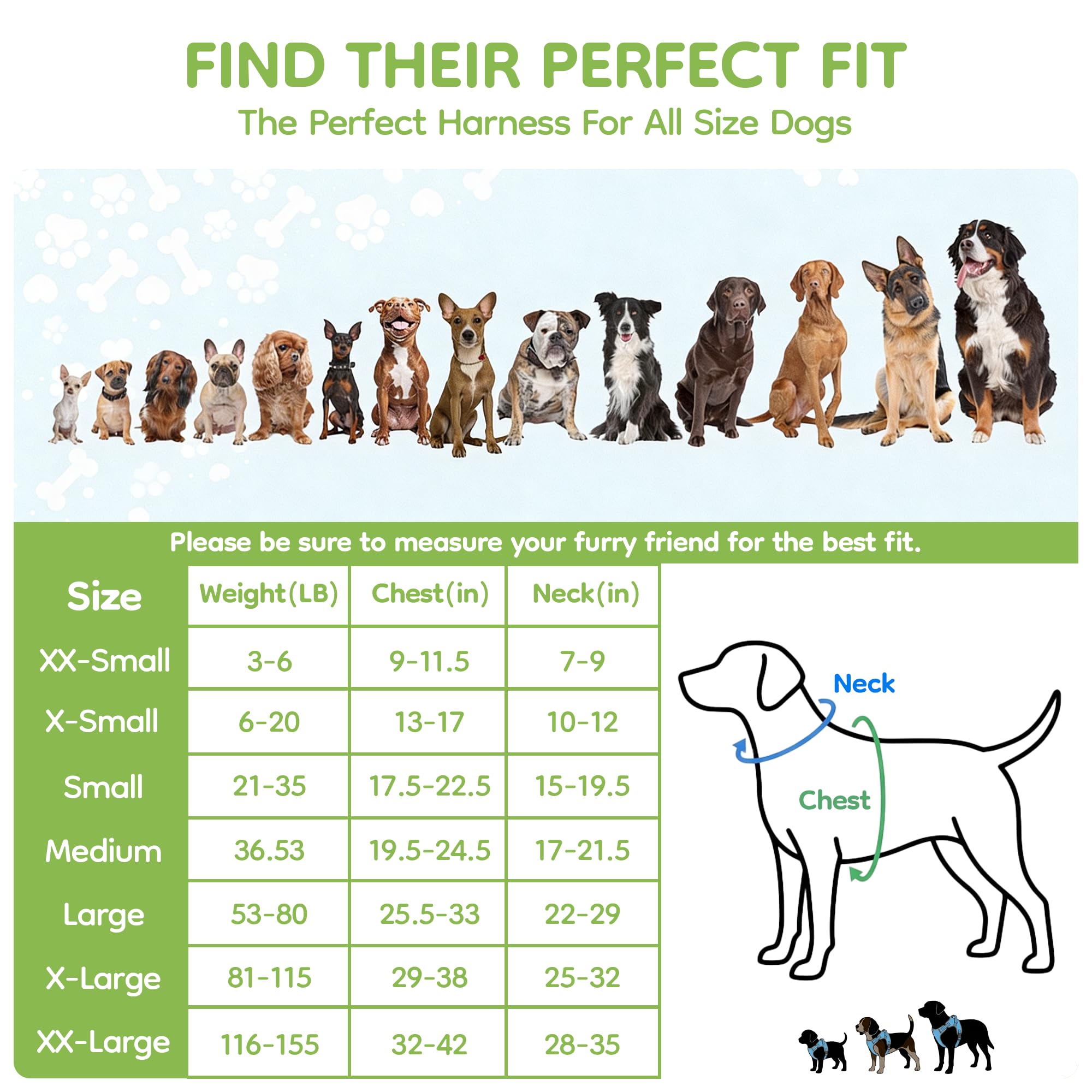Arnés Reflectante Ajustable para Perro con asa, Malla cómoda y Suave para Todo Tipo de Clima, fácil de Poner para Perros pequeños, medianos y Grandes (Verde), Talla S