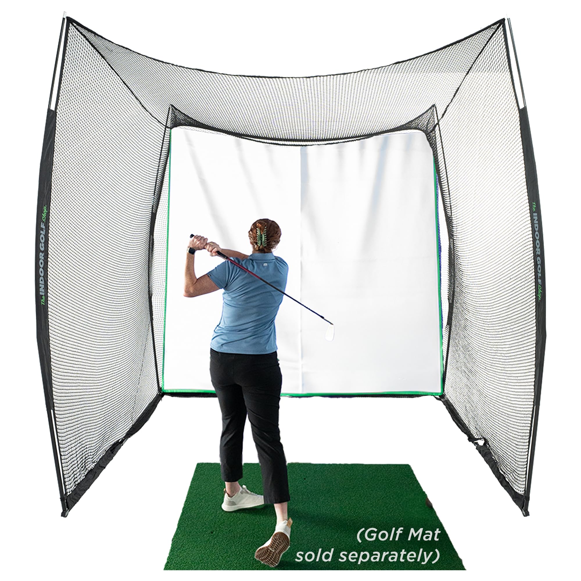 The Indoor Golf Shop - Hitting Net with Target Knotless Golf Net for Indoor and Outdoor Practice - Arrives Ready to Assemble and Use