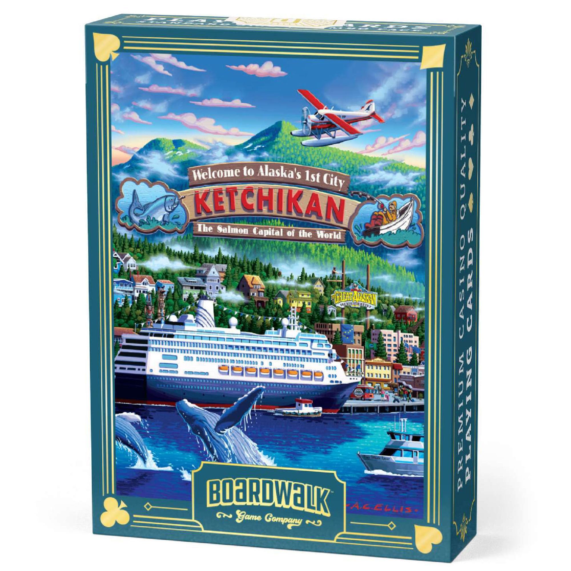 Boardwalk Puzzles Premium Featherlight Unique Playing Cards, Fun Themed Deck for Home and Travel | Ketchikan โ image 1