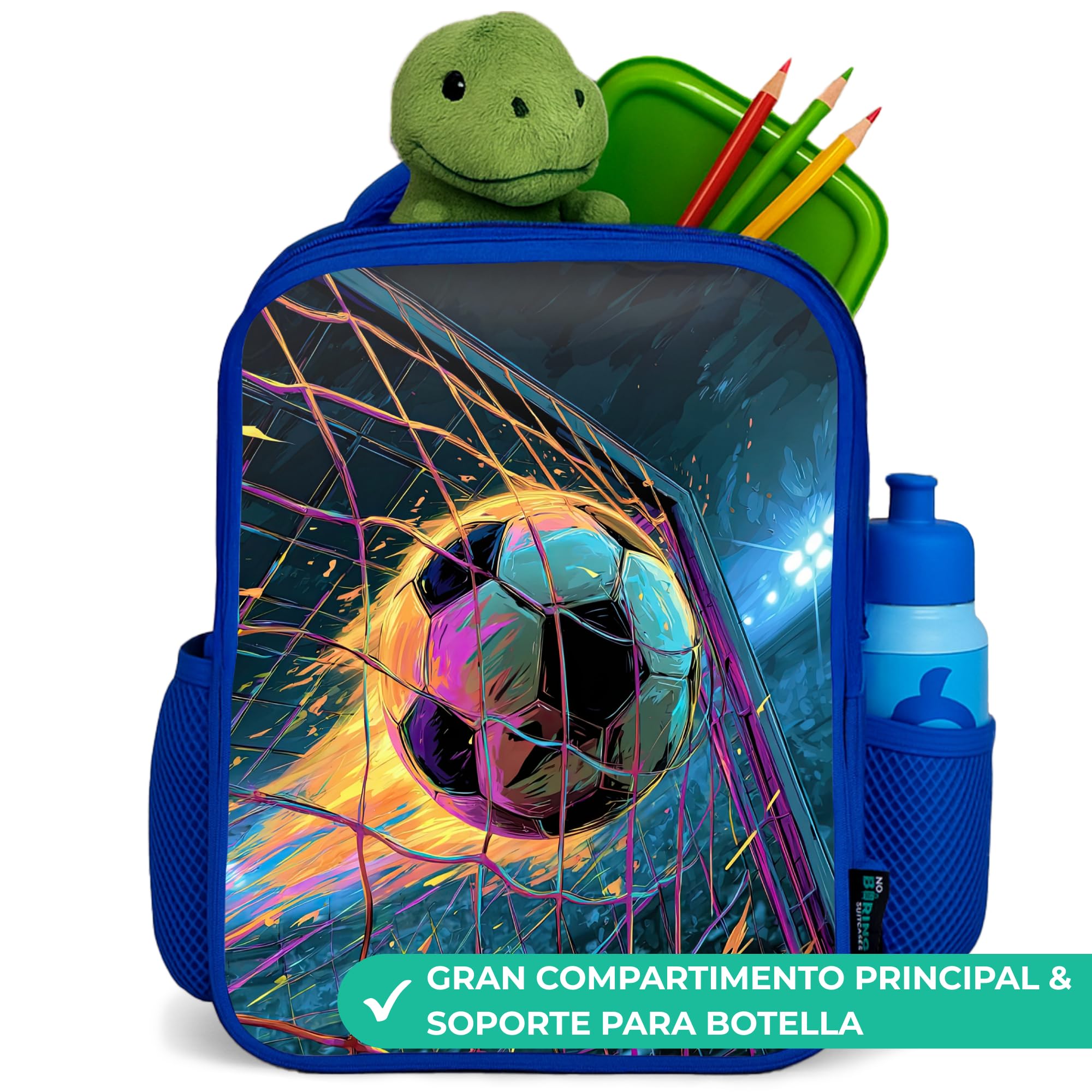 NoBoringSuitcases© Mochila Infantil Mochilas Escolares Negro Morral | 8L - Preescolar Bebe De Guardería Adolescente Pequeña Bolsa Colorido Unisex Backpack