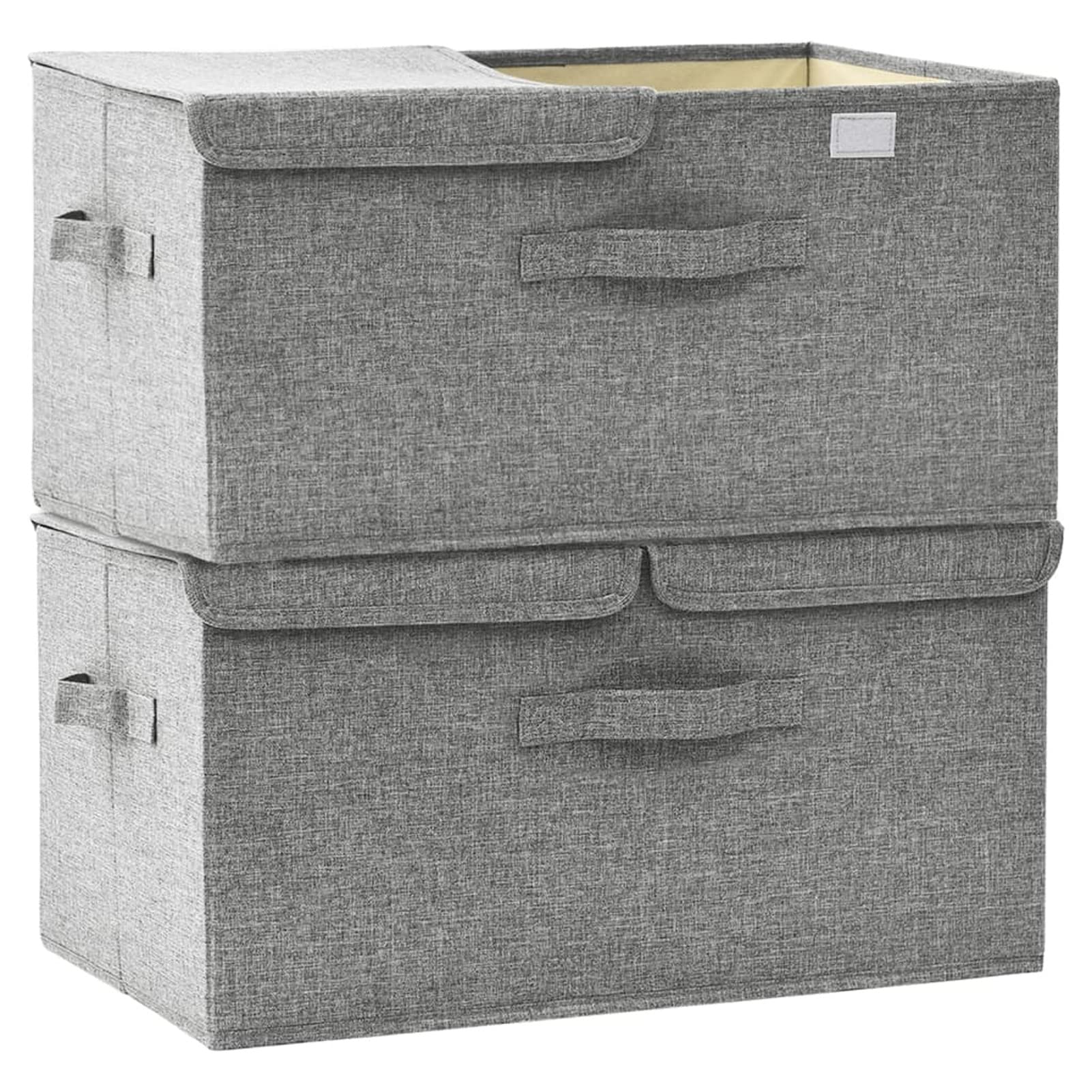 LAPOOH Aufbewahrungsboxen 2 STK Spielzeugkiste, Aufbewahrungskiste, Kleideraufbewahrung, Kleideraufbewahrung & Organisation, Stoff 50x30x25 cm Grau
