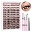 Brown Lash Clusters Kit Natural Dark Brown Eyelash Extensions Kit Wispy Individual Lashes C-Curly Cluster Lashes Extensions with Bond and Seal Lash Glue and Eyelashes Tweezers Lash Kit