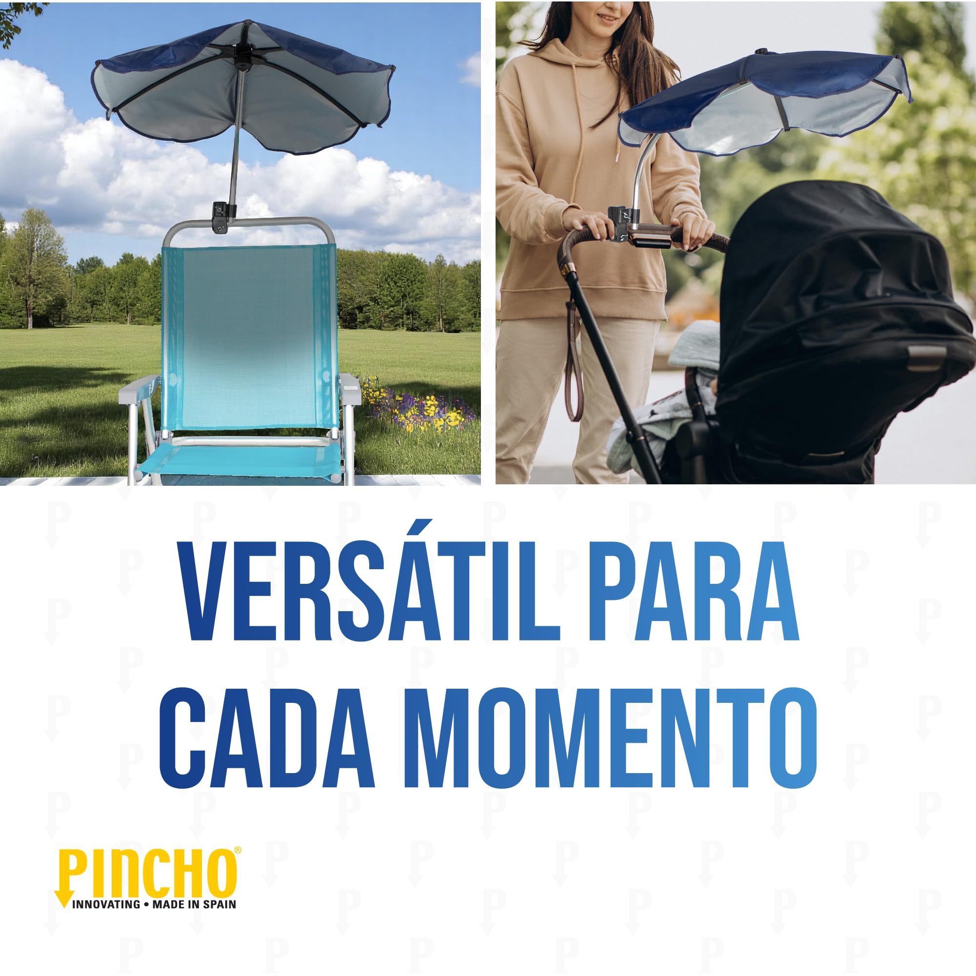 Sombrilla Silla Playa Forma Abanico, Proteccion Uv 50, Ajustable, Materiales De Calidad, Tubo De Aluminio, Varillas Resistentes Al Viento, Sombra Portatil, Facil De Transportar