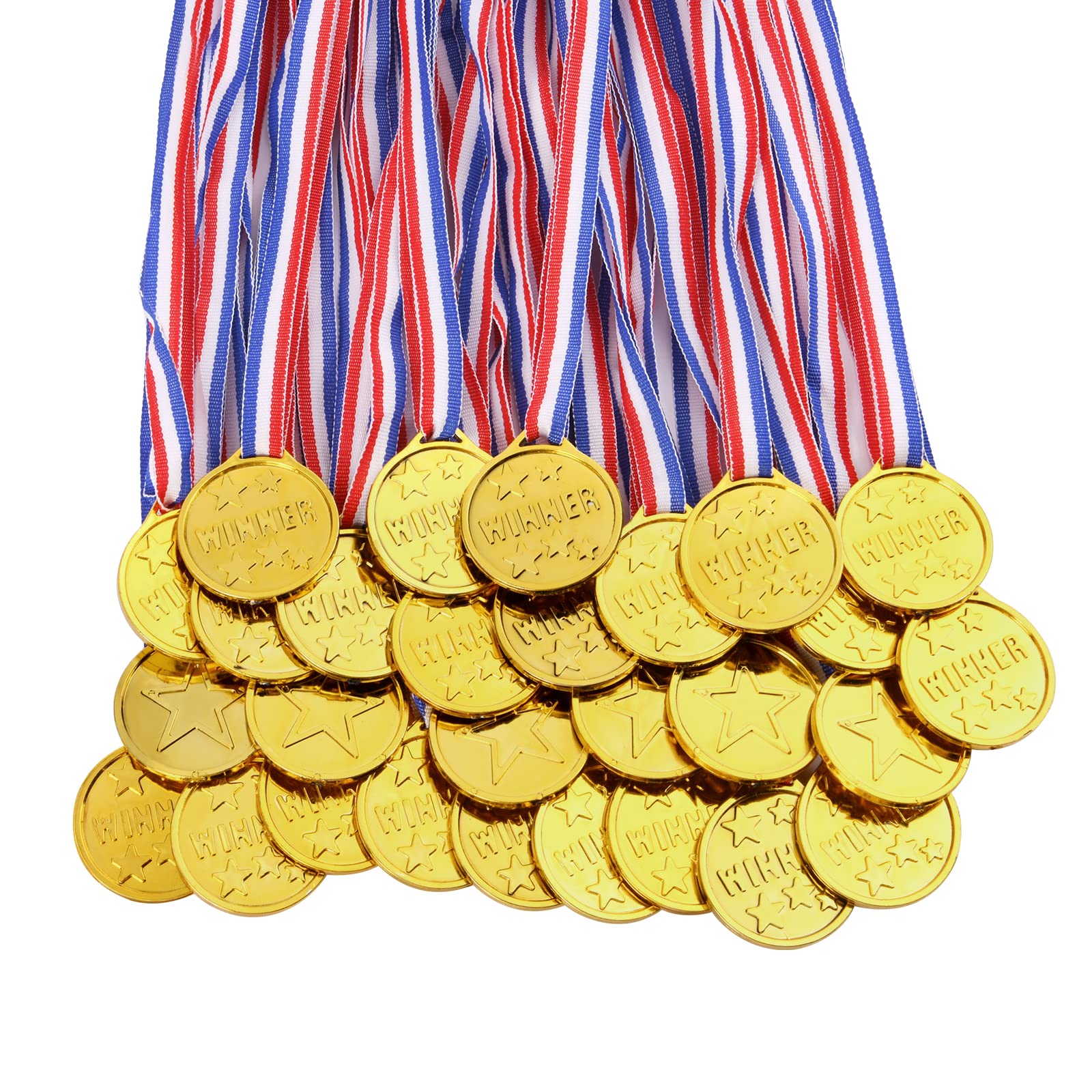 flintronic Medaglie per Bambini, Winner Medaglie Bambini, Bambini Medaglie di Plastica, con Nastri al Collo, Bomboniere per Bambini per Giochi per Feste di Giorno di Sport Scolastico