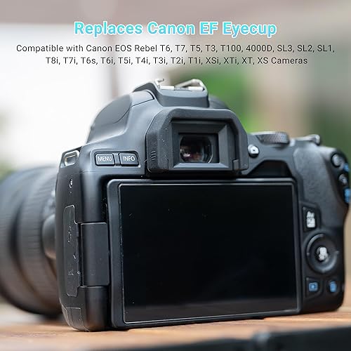 Miniatura 5 de JJC Paquete de 2 oculares para cámara Canon EOS Rebel T6 T7 T5 T3 T100 4000D SL3 SL2 SL1 T8i T7i T6s T6i T5i T4i T3i T2i T1i XSi XTi XT XS cámara,