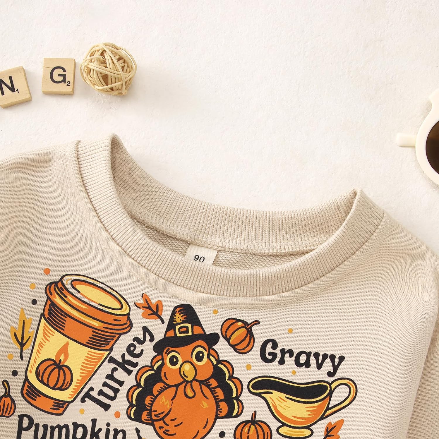 KEKEMI Toddler Boys Girls Thanksgiving Sweatshirt Thankful Graphic Shirt Funny Turkey Print Pullover Tops Holiday Outfits - Image 7