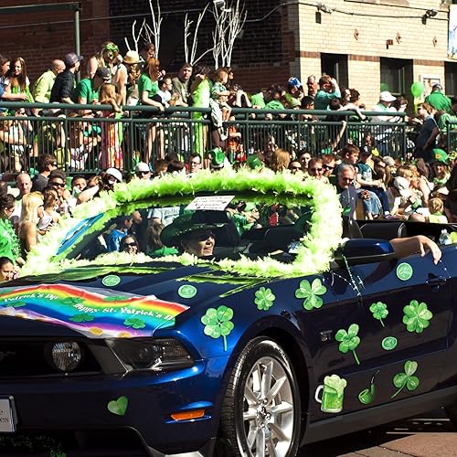 Miniatura 7 de 24 imanes para refrigerador del día de San Patricio, trébol para refrigerador, imanes decorativos, casillero irlandés, calcomanías para