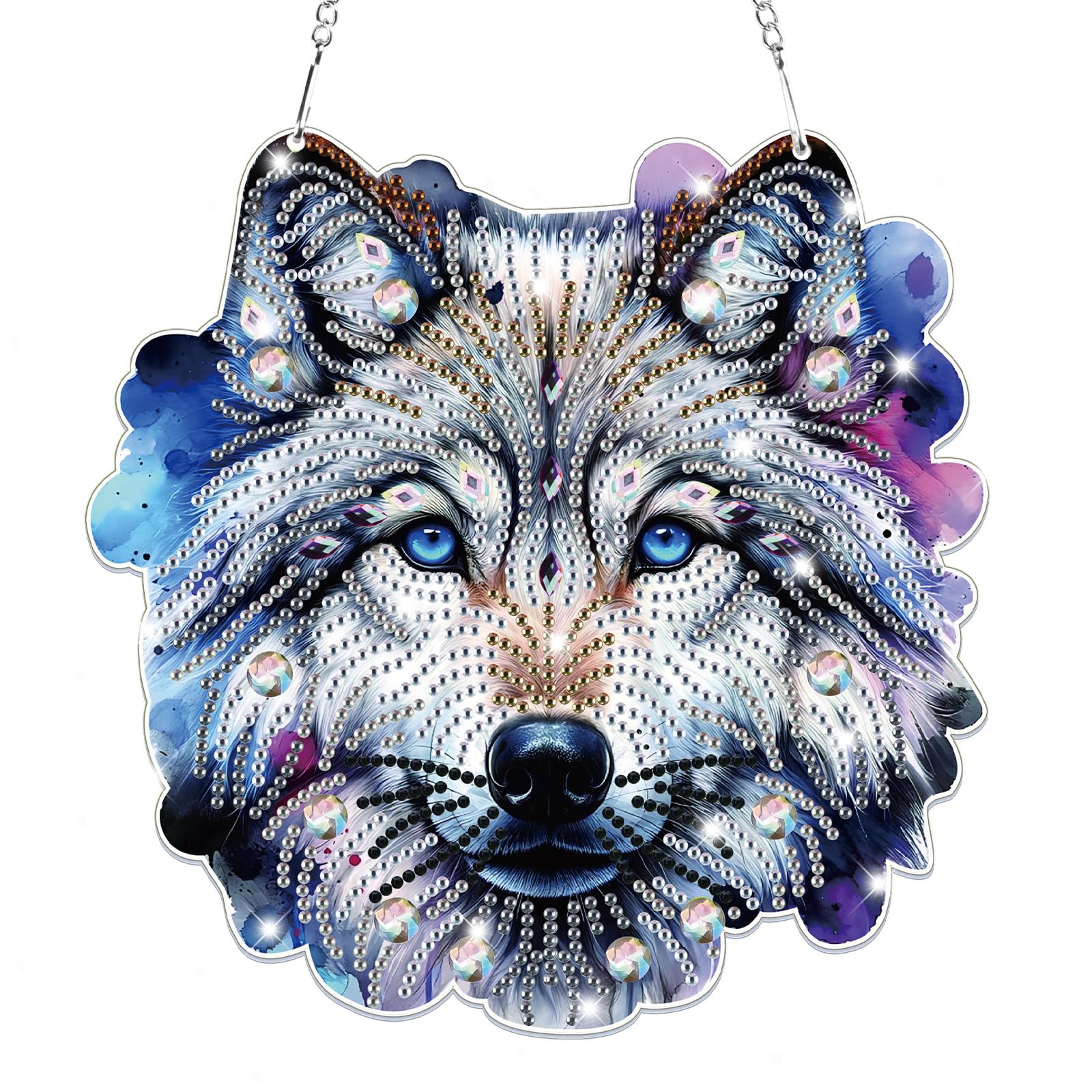 Zamety Diamond Painting Pendentif, Vache Painting Diamant Guirlande, Diamant Painting Hanging, 5D Diamond Painting Enfant Suspendus pour Jardin, Porte et Fenêtre Décoration avec Chaîne