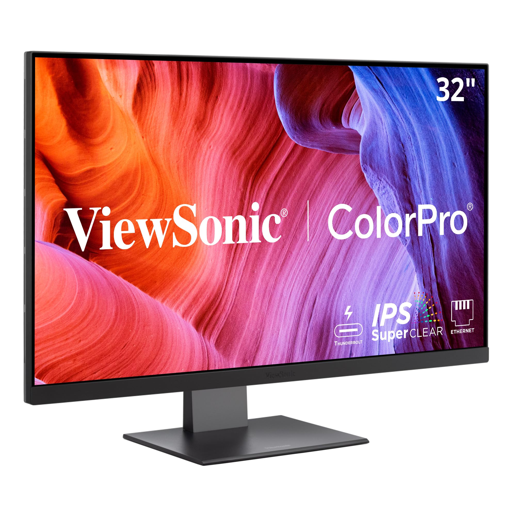 ViewSonic VP3276T-4K 32 Inch 4K UHD IPS Docking Monitor with Thunderbolt 4, Advanced Ergonomics, 100% sRGB Rec 709, Pantone Validated, USB C, HDMI,