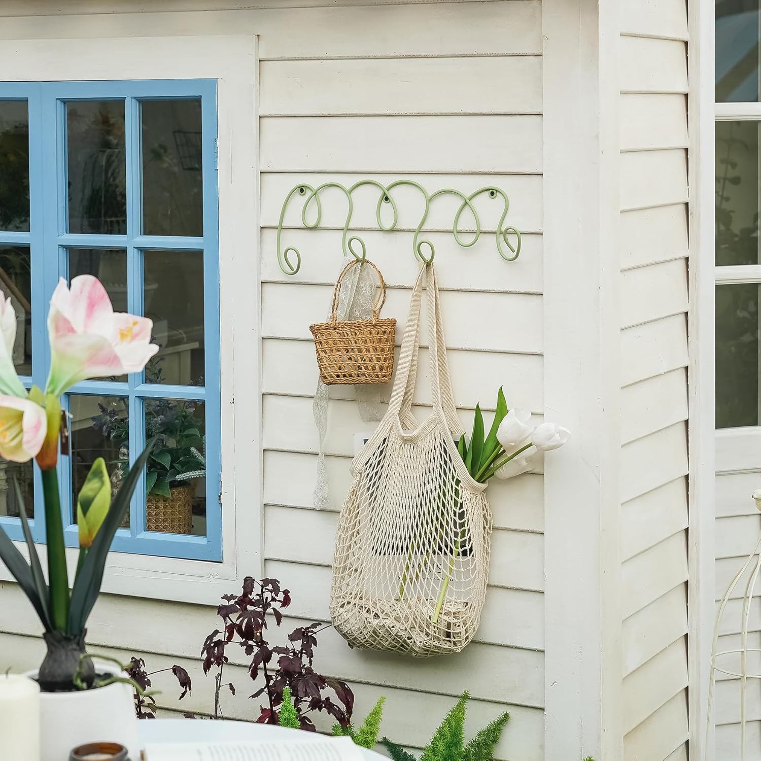 SOFFEE DESIGN Simple Lined Coat Hooks for Entry Room Wall Decoration, 4 Hooks for Coat Hat Scarf - Image 4