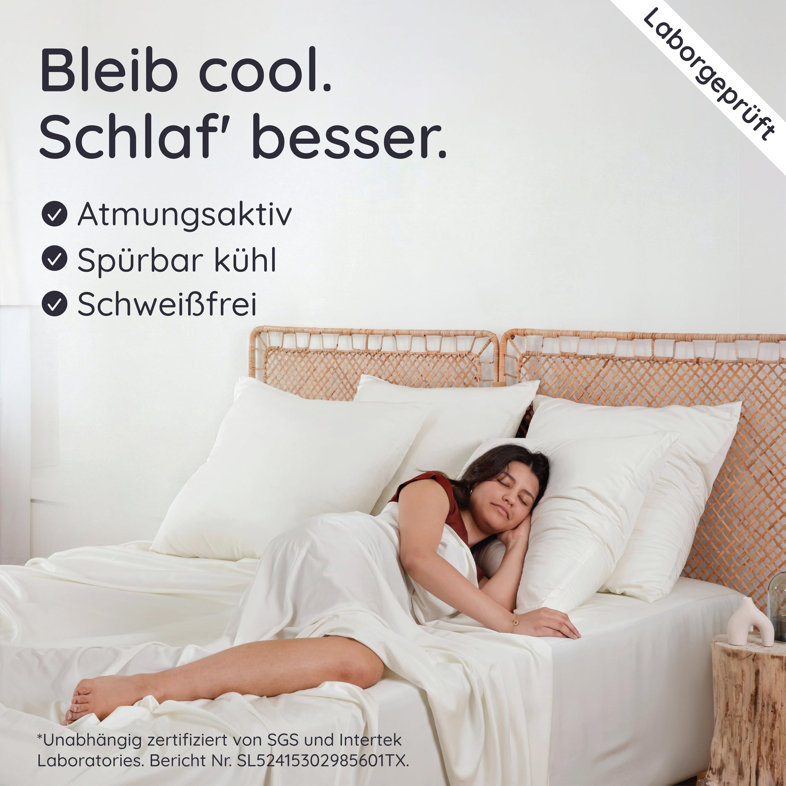 Bambaw Spannbettlaken Bambus 140x200cm 35 cm Steghöhe kühlende Sommer Bettlaken temperaturregulierende Bettwäsche