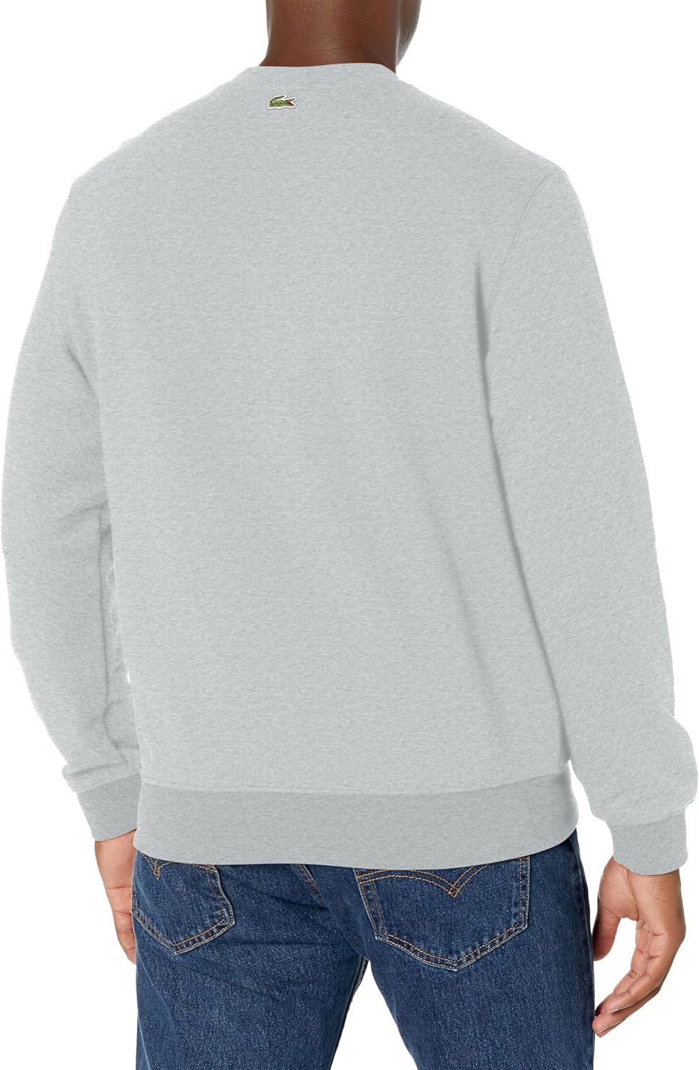 Lacoste mens Signature Print Fleece Sweatshirt - Image 2