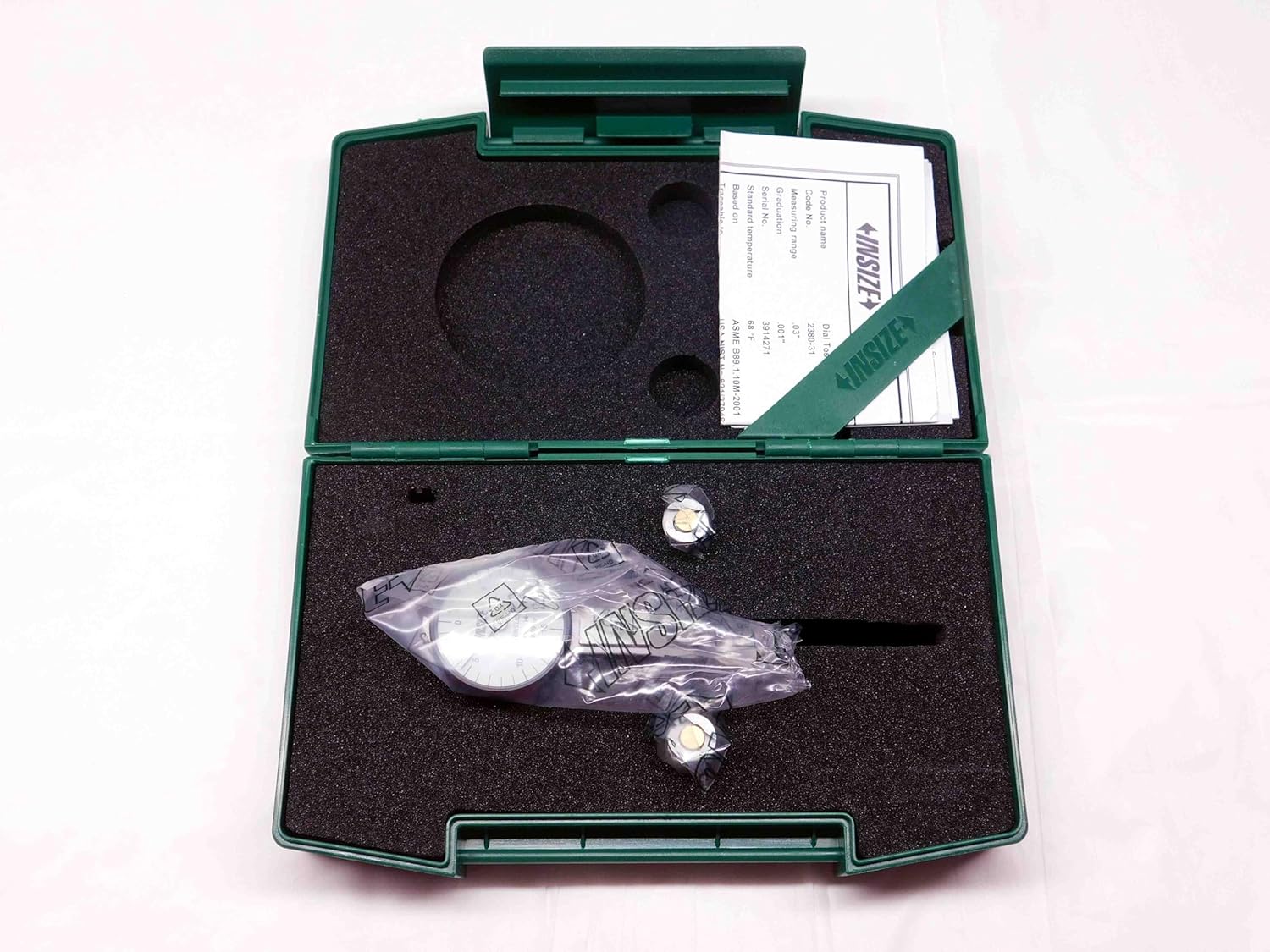 INSIZE #2380-31 Horizontal DIAL Test Indicator 0 - .03" Range .001" Graduation - MS7106INS