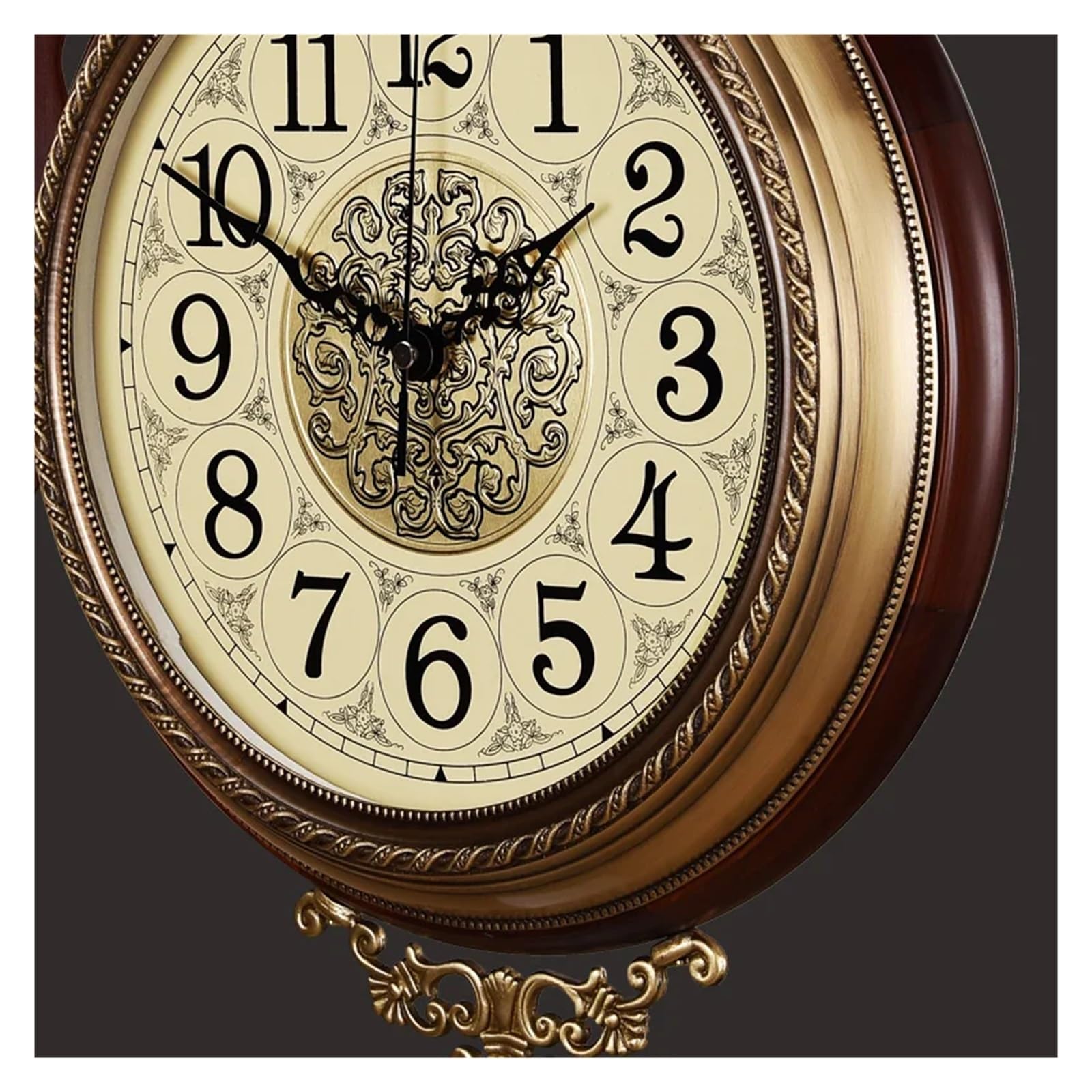 Orologio Da Parete Al Quarzo Bifacciale Semplice In Rame Artistico Creativo Reloj Pared Decorativo Decorazione Della Casa Display Nitido(Style4)