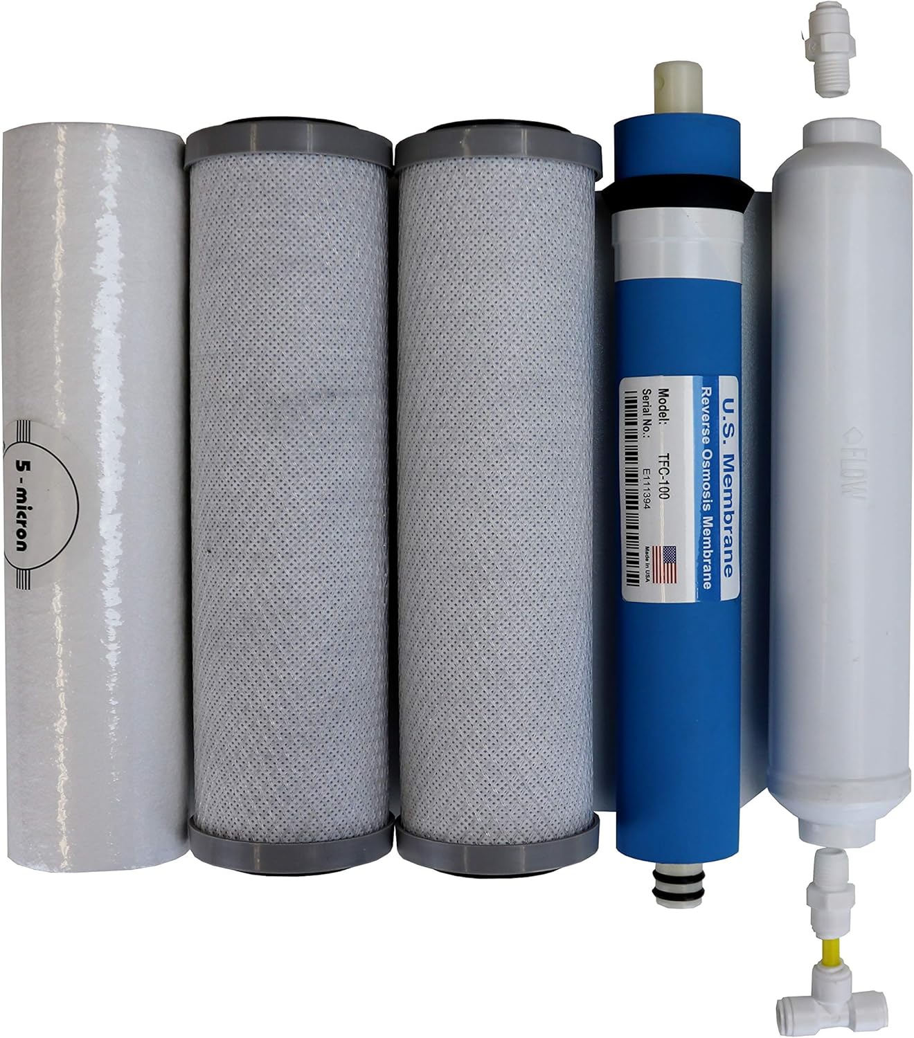 Compatible APEC Ultimate Complete 5 stage high capacity filter set for model RO-90 RO-PERM RO Reverse Osmosis systems FILTER-MAX-90 1/4, 100% compatible + instructions and free tech support