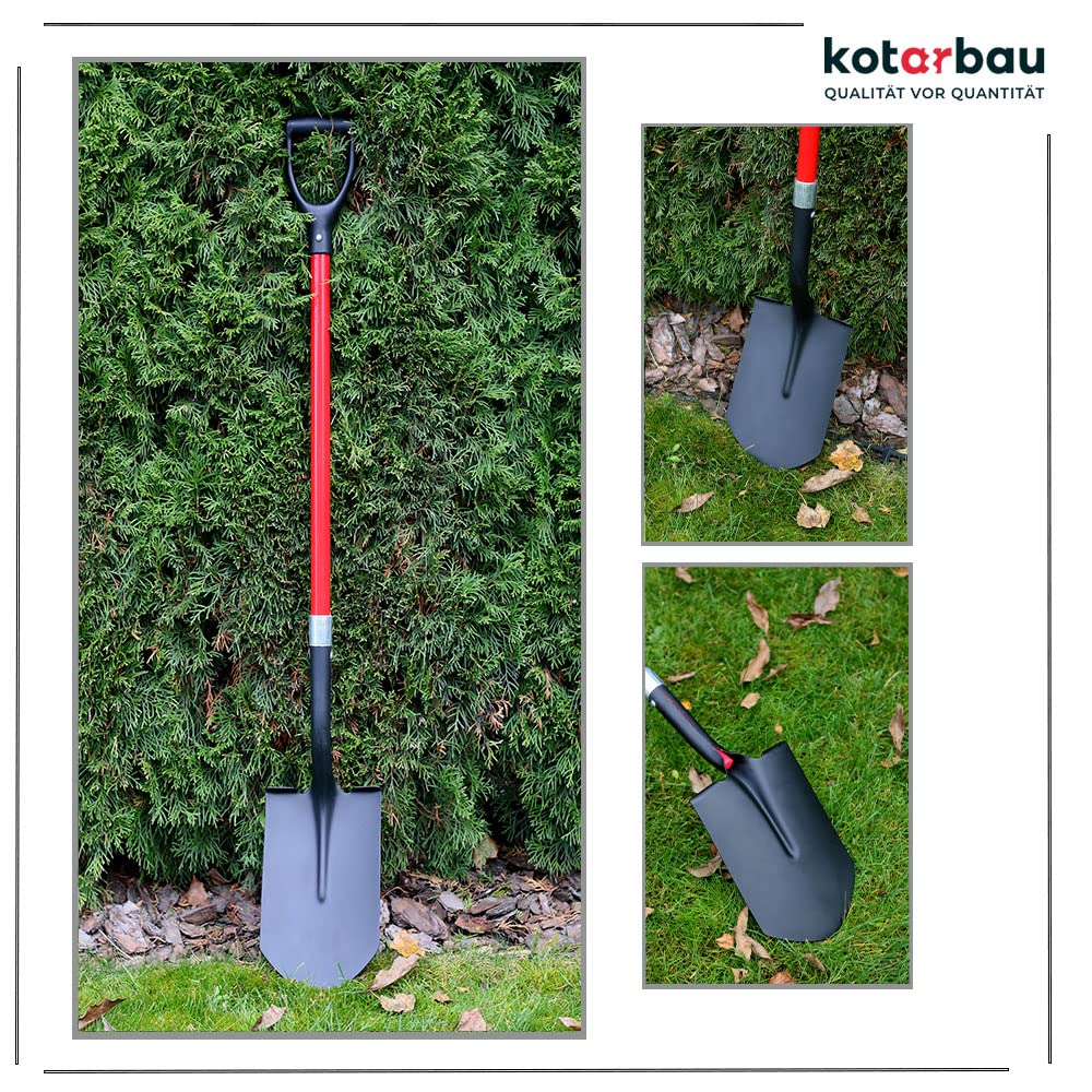 KOTARBAU® Bêche de jardinier 115 cm avec manche en fibre de verre pour travaux de jardinage et transplantation