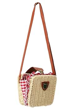 Amazon.com: Wicker Basket Crossbody Rattan Bag Clutch