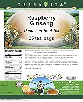 Vista 2 de Té de raíz de diente de león y ginseng de frambuesa (25 bolsitas de té, ZIN 567854) - Paquete de 2