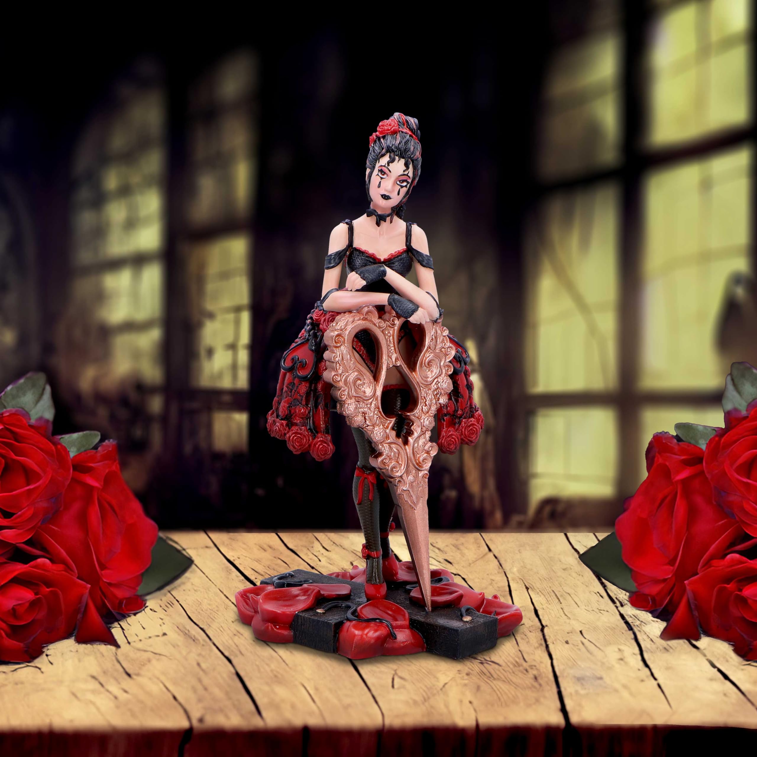 Nemesis Now Figurine Marionnette 18,5 cm en résine, Figurine de marionnette Ciseaux, poupée Burlesque, Ornement de poupée Gothique Chic, Design Original Exclusif, moulé dans la résine la Plus Fine,