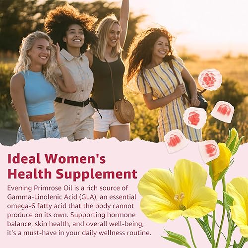 Miniatura 4 de Suplemento de gomitas de inositol con aceite de onagra para mujeres + gomitas de apoyo para el cerebro y el estado de ánimo, complejo de súper