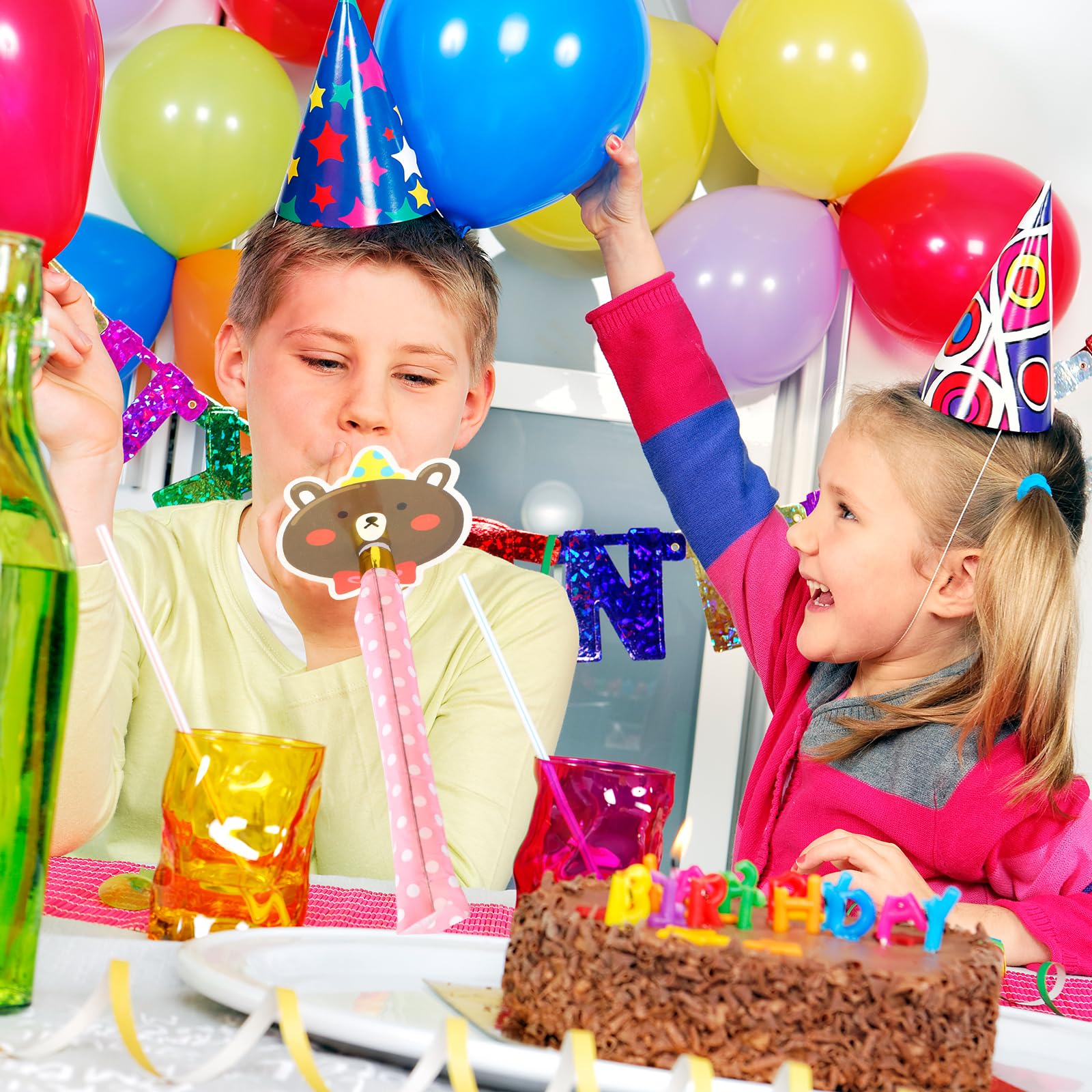 30 Tröten Für Kindergeburtstage – Bunte Plastik-Tröten, 24 Cm, Für Partys & Feste