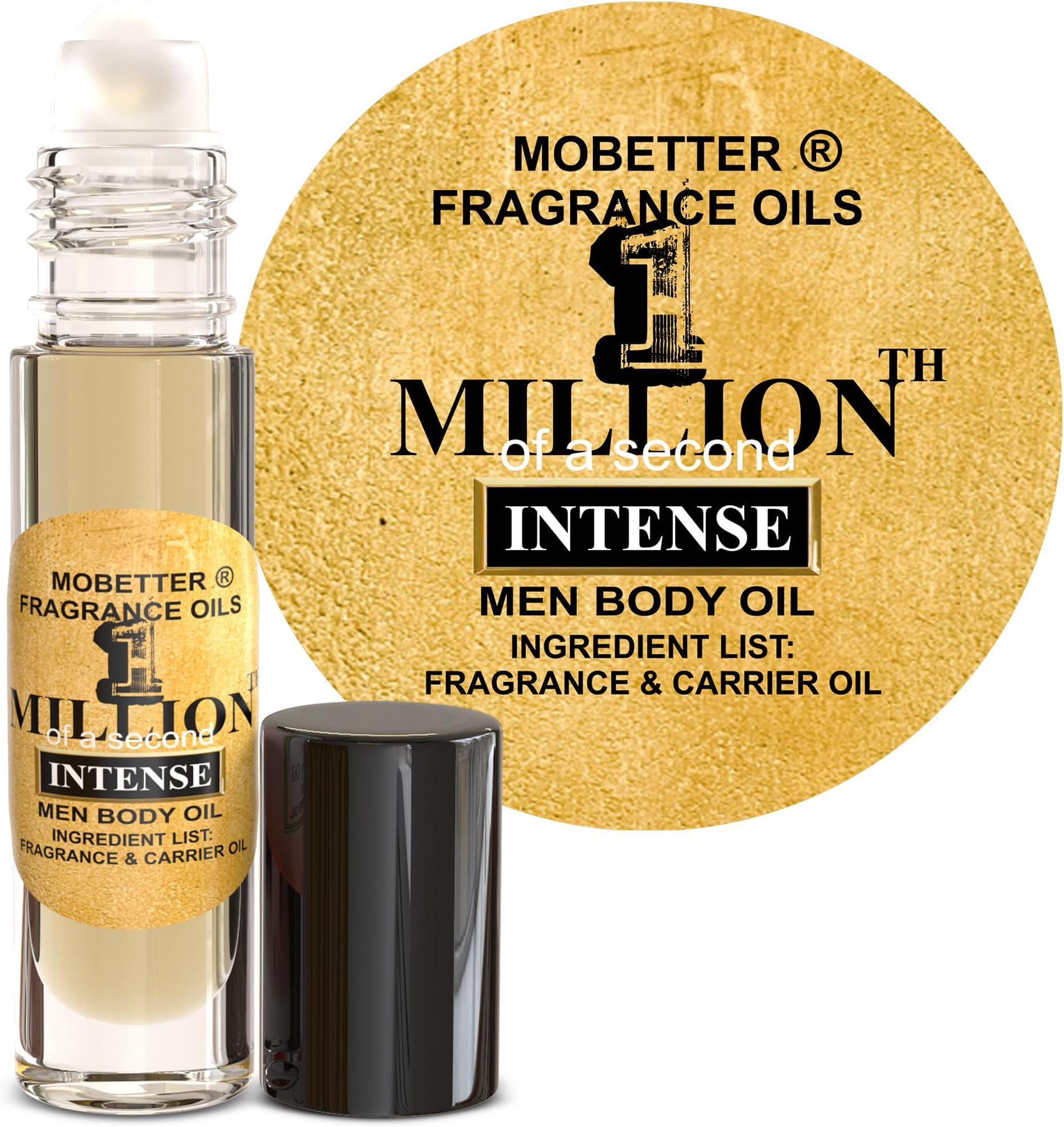 MOBETTER FRAGRANCE OILS 1 Millionth of a Second Intense Men Cologne Body Oil