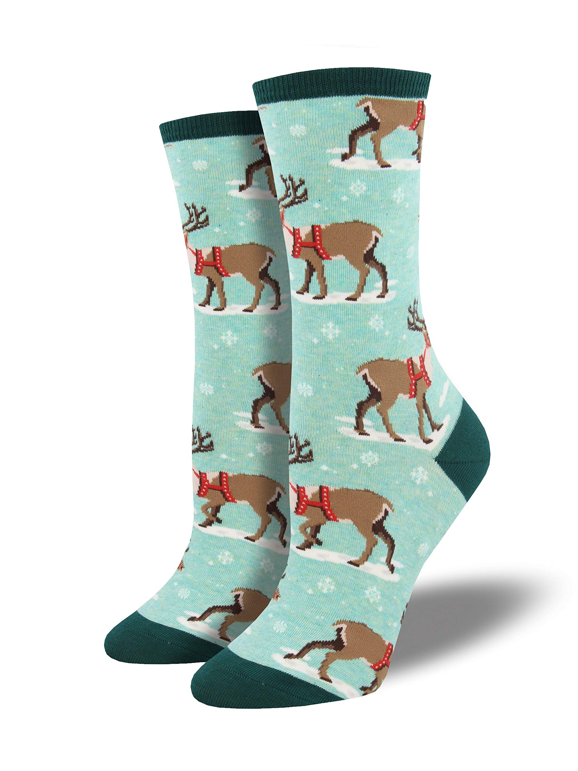 SocksmithWinter Reindeer Mint Heather One Size
