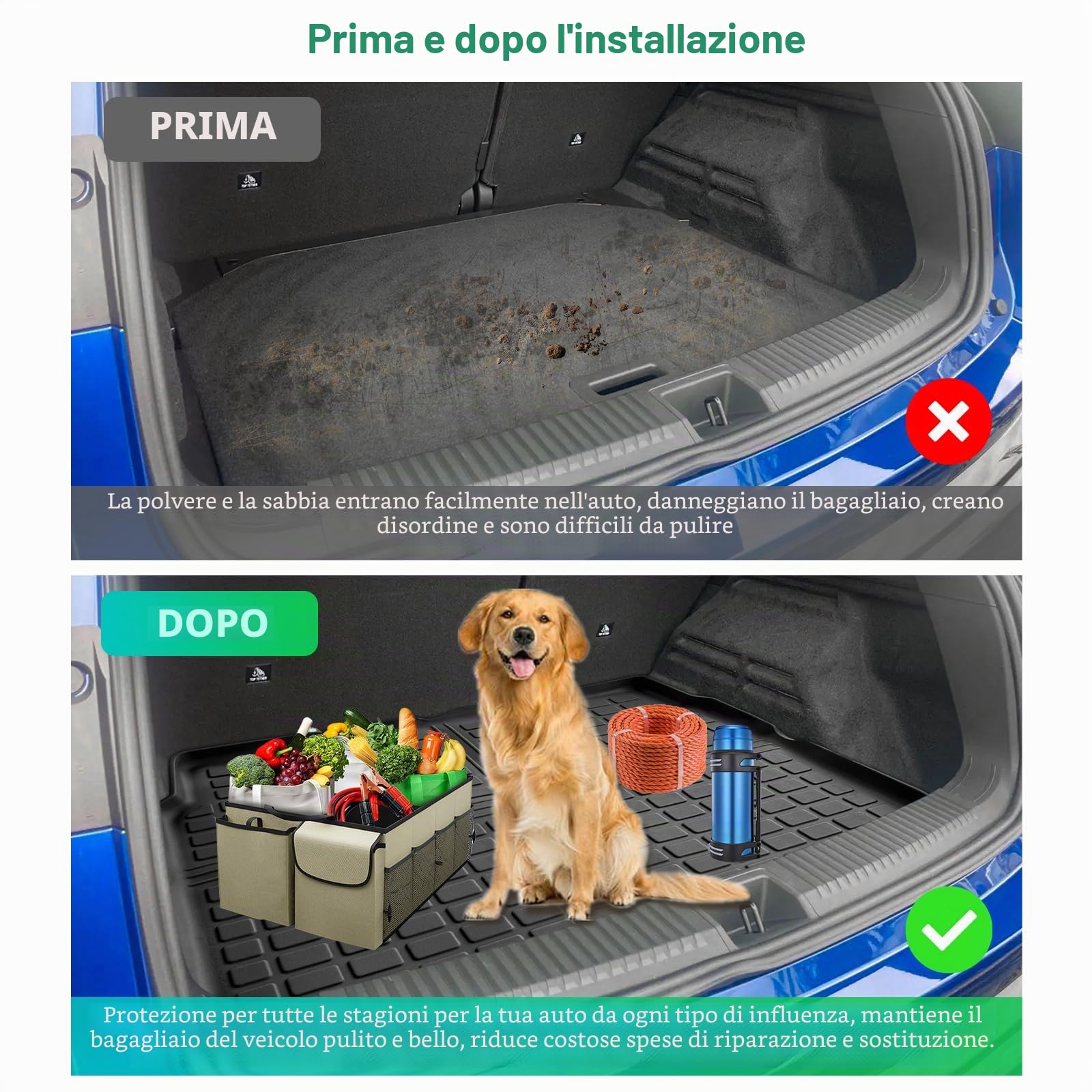 GAFAT Compatibile con Renault Austral E-Tech Hybrid 2023 2024 2025 Tappetino per Bagagliaio, Austral 2025 Facile da Piegare in TPE Tutte le Stagioni, Scan Originale 3D, Bordo Alto 5CM Multifunzione