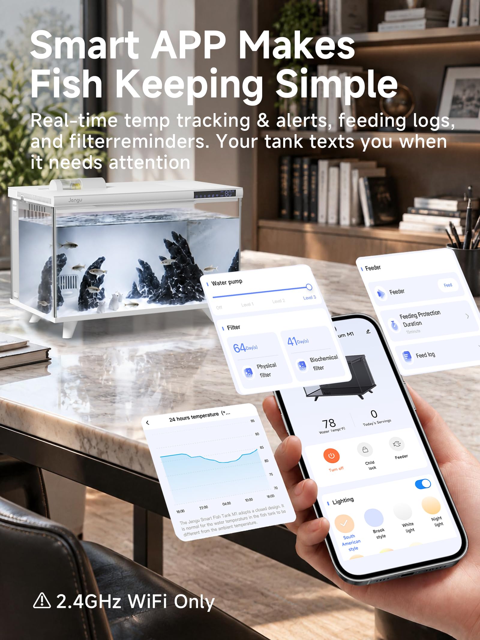 Smart Fish Tank - App Controlled Betta Aquarium -3