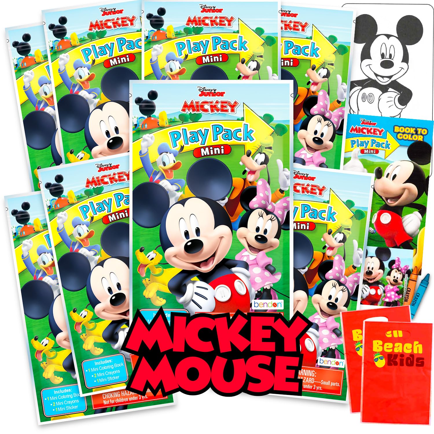 View 1 of ***MISSING PARTS*** Disney Mickey Mouse Club House Party Favor Set - 8 Mini Activity Packs
