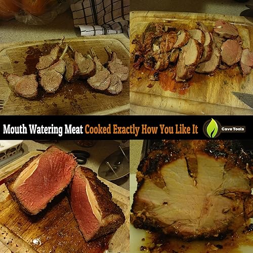 Miniatura 5 de Cave Tools - Termómetro digital de lectura instantánea para cocinar a la parrilla caramelos chocolate carne hornear ahumador carcasa de acero