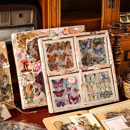 586 Pièces/100 Feuille Stickers Scrapbooking Autocollant Scrapbooking, Scrapbooking Autocollant Scrapbooking Sticker Autocollants pour Scrapbooking pour DIY Scrapbook Journal Cahier Album Rose - Rose