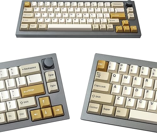 Miniatura 2 de Keychron Double Shot Cherry PBT Keycap - Juego completo de teclas (219 teclas), color camello